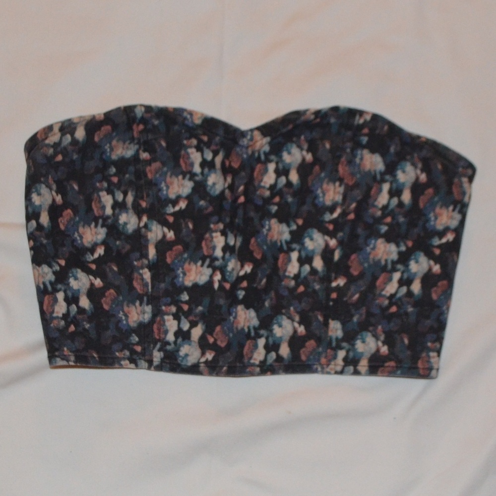 Cropped Floral Bustier